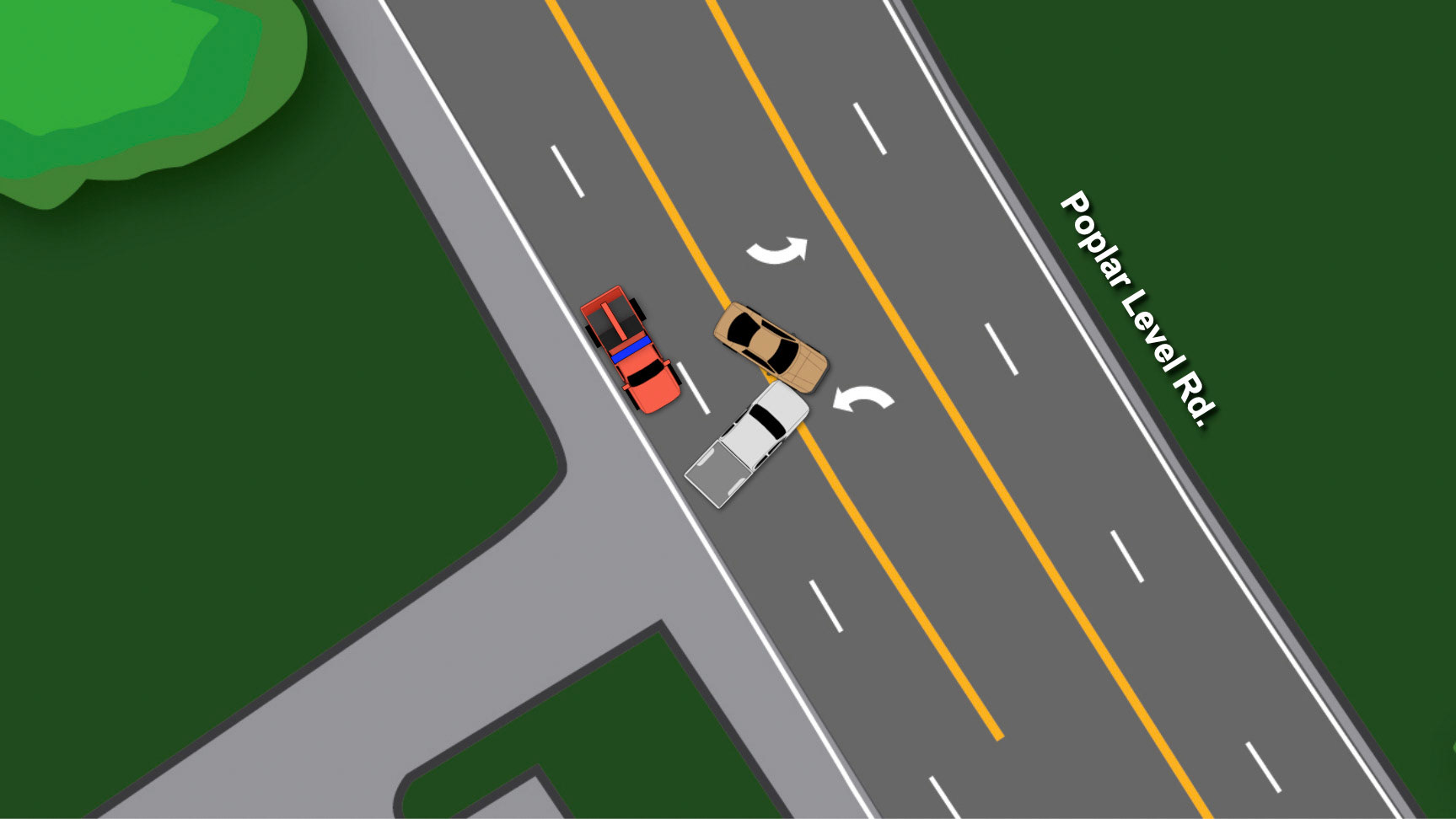 Map for car accident trial