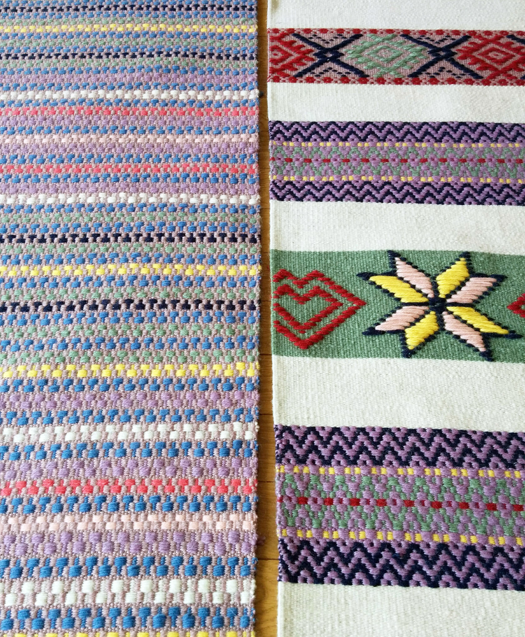 H.F Väv 2016 <Rug mat> ラグマット material: Wool/Linen size: 70 × 120 cm design, fabrication: Hanako Fujino / H.F Väv