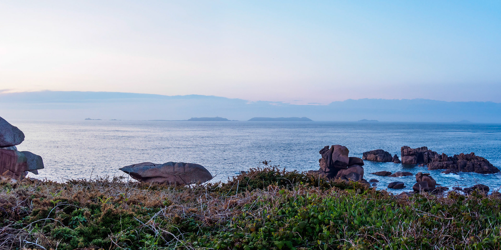 Five islands in the evening