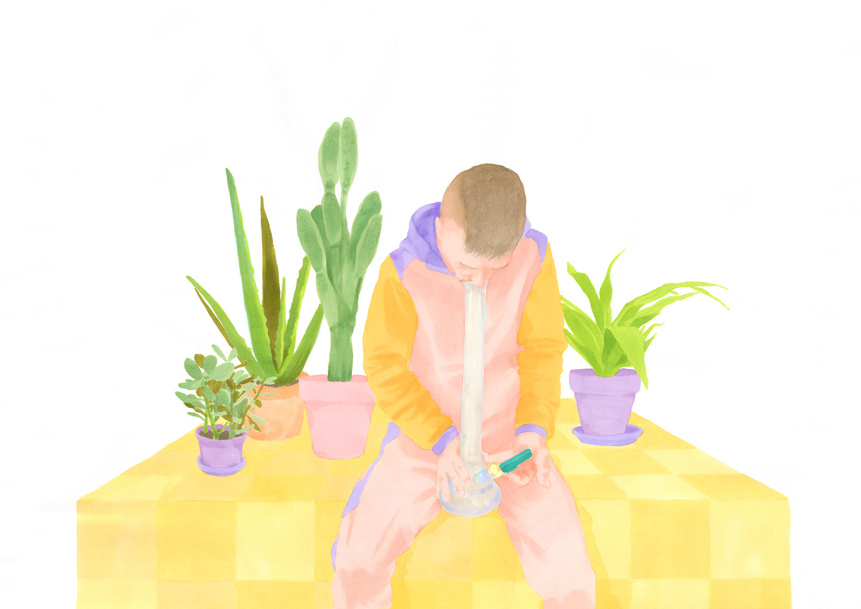 "Bong" feutres sur papier 594x420 mm 2017