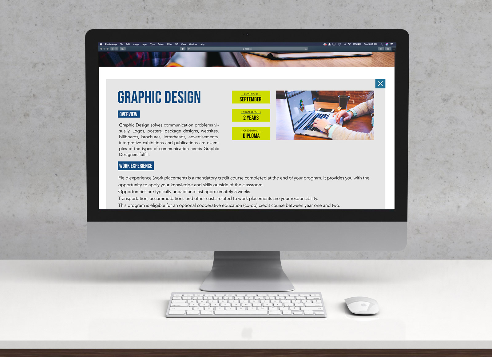 NSCC Redesigned Graphic Design Page