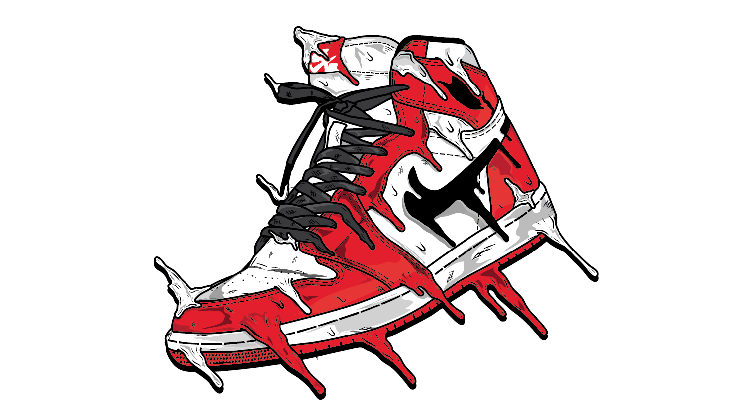 Cartoon Air Jordan Sneaker Art