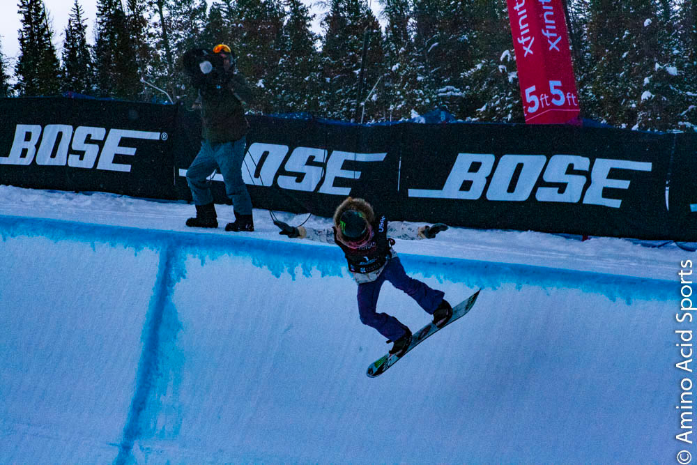 On Run 2, Chloe Kim goes strong and signature with a 1st hit 1080* !