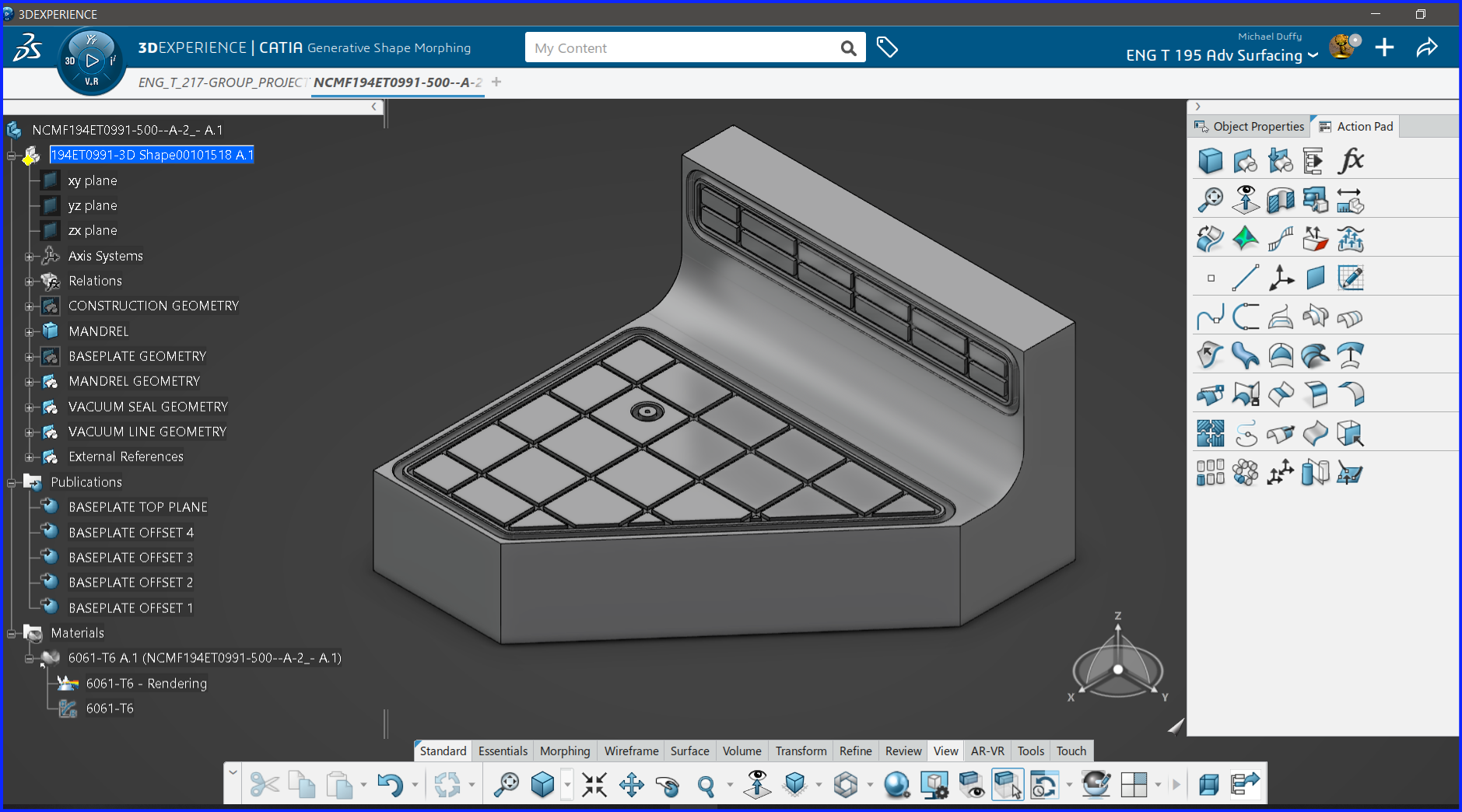 2-Sided Vacuum Tooling Fixture - CATIA 3D Exp