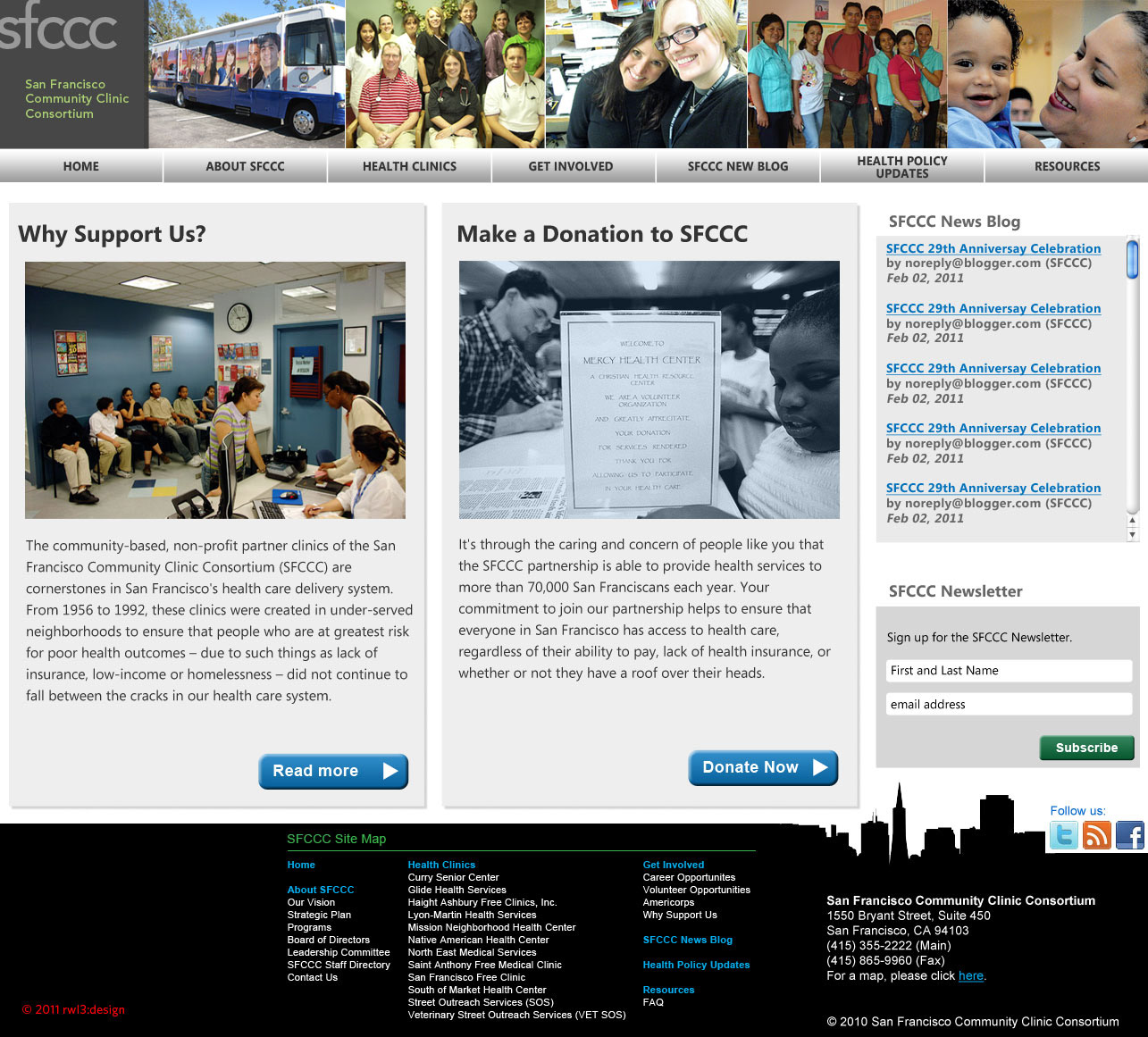 Home page layout