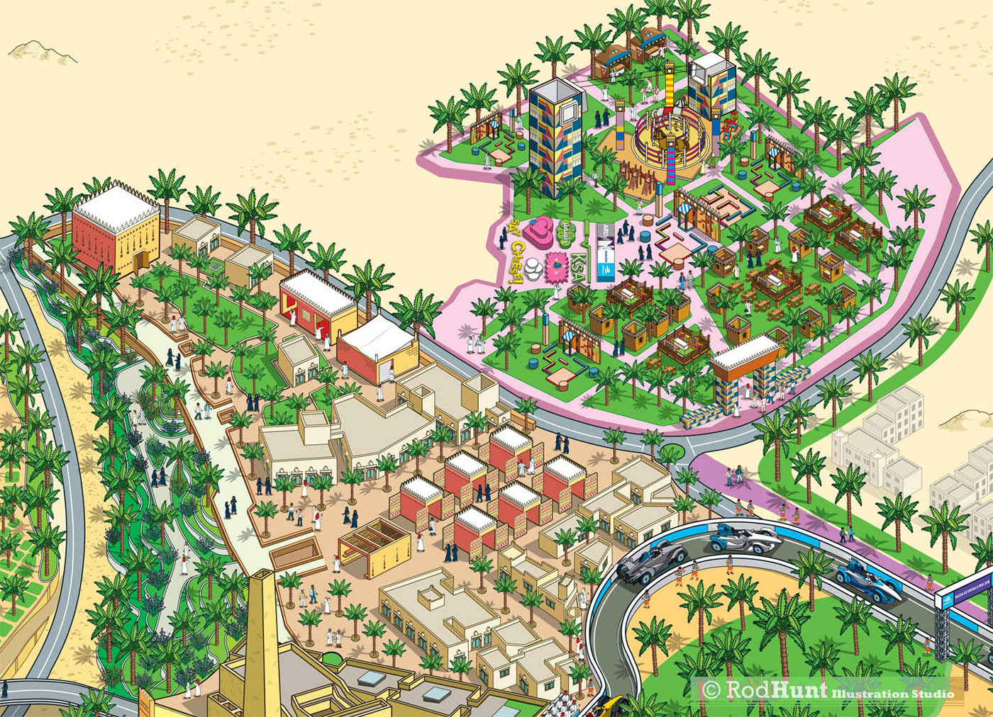 Festival Map Illustration - Event Map Illustrators