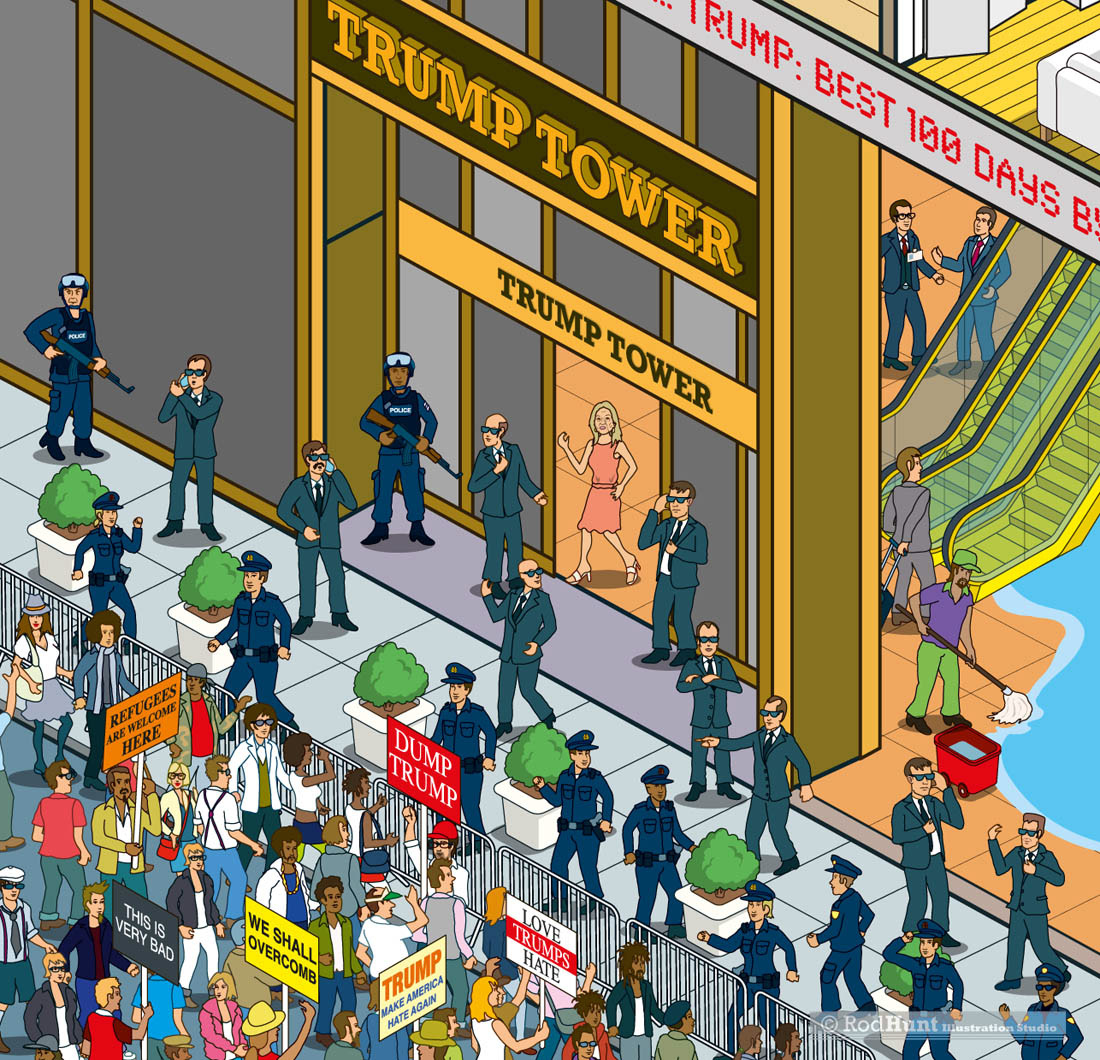Rod Hunt created these Illustrations for the fashion magazine The Business of Fashion