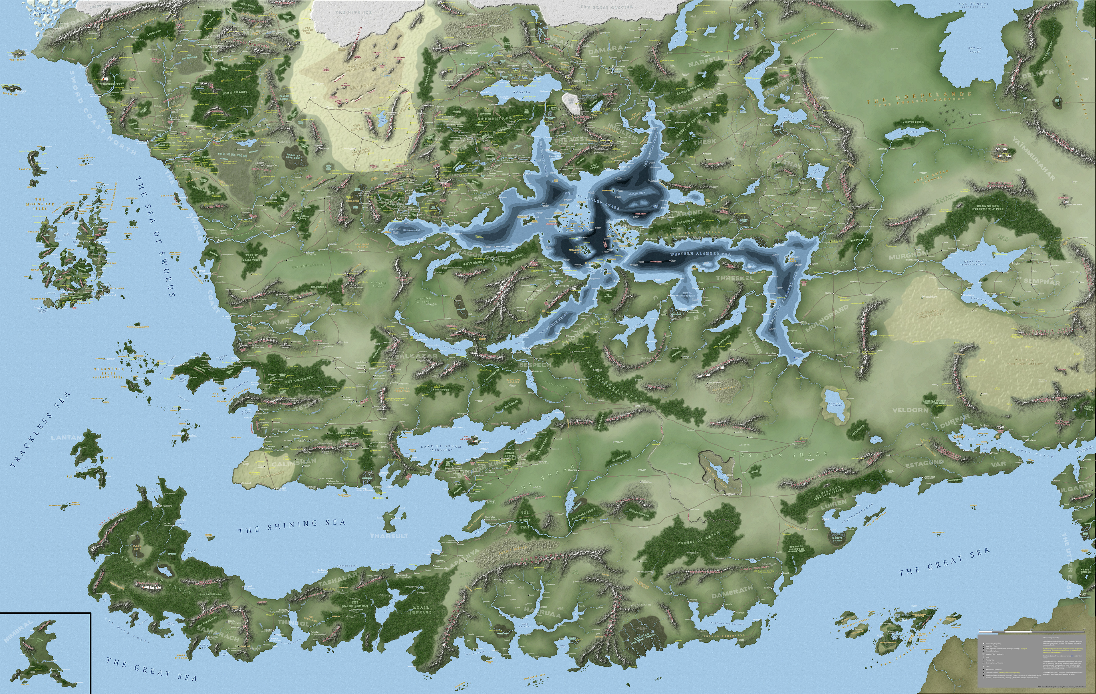 Map Of The Faerun Craig Vincent Home - Forgotten Realms