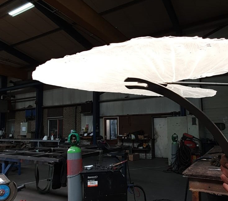 bevestiging van blad aan steel