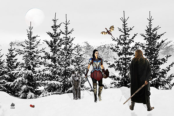 Swords in the snow