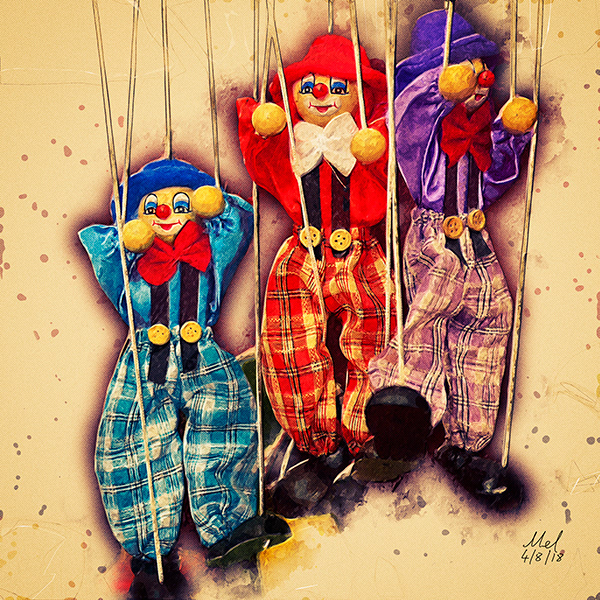 It's a puppet.
