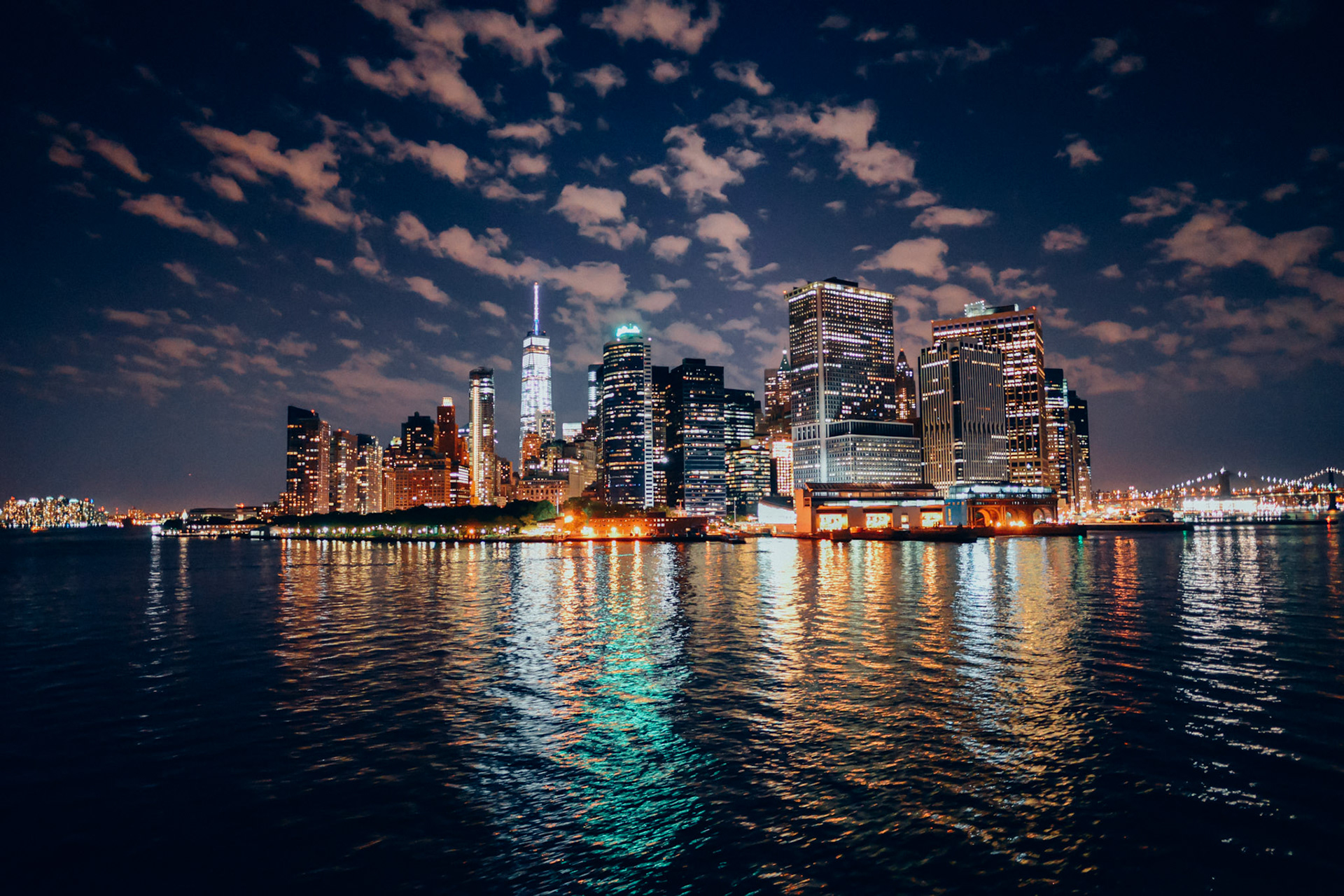 Lower Manhattan and a little bit of Jersey City from the Staten Island Ferry.  I was in Staten Island watching the Staten Island Yankees beat the Brooklyn Cyclones.