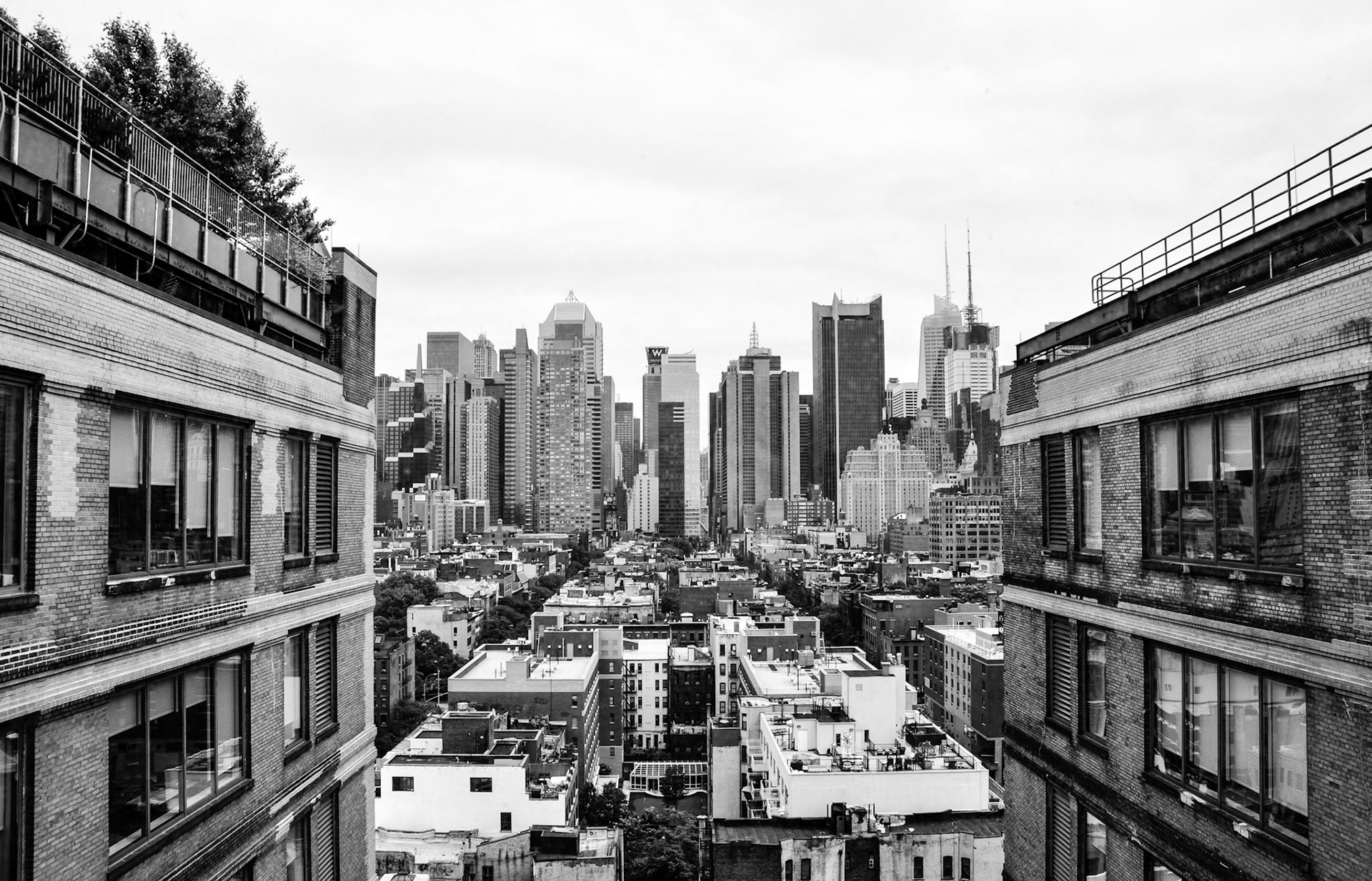 Hell's Kitchen - New York, NY  //  A view of the Midtown skyline from a former chocolate factory in Hell's Kitchen.  The building was built in 1913 and housed the Auerbach Chocolate Factory.  It is now home to an advertising agency.  //  5/2010