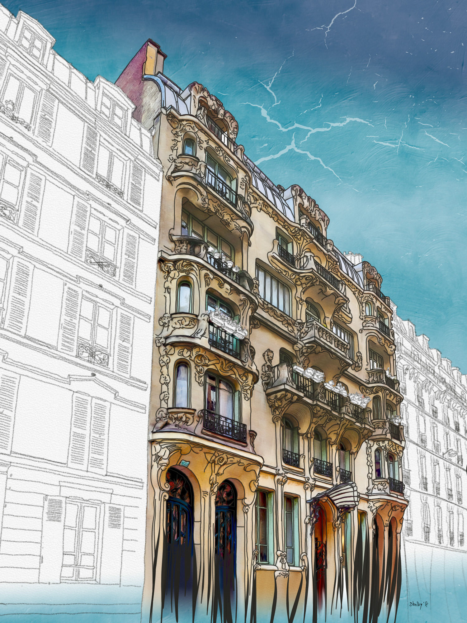 Rue du Champ de Mars (80x60)
