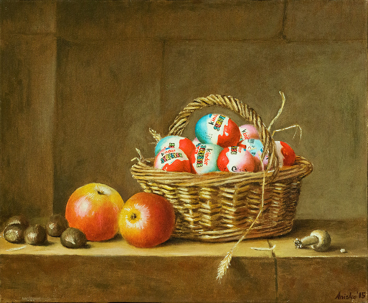 Basket of Eggs - Oil on Canvas