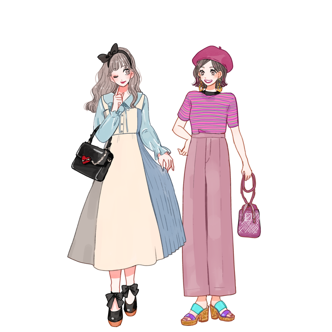 イラストレーターmeecoのポートフォリオサイト Peachy キャラクターバウンドコーデ イラストレーターmeecoのポートフォリオサイト Peachy キャラクターバウンドコーデ