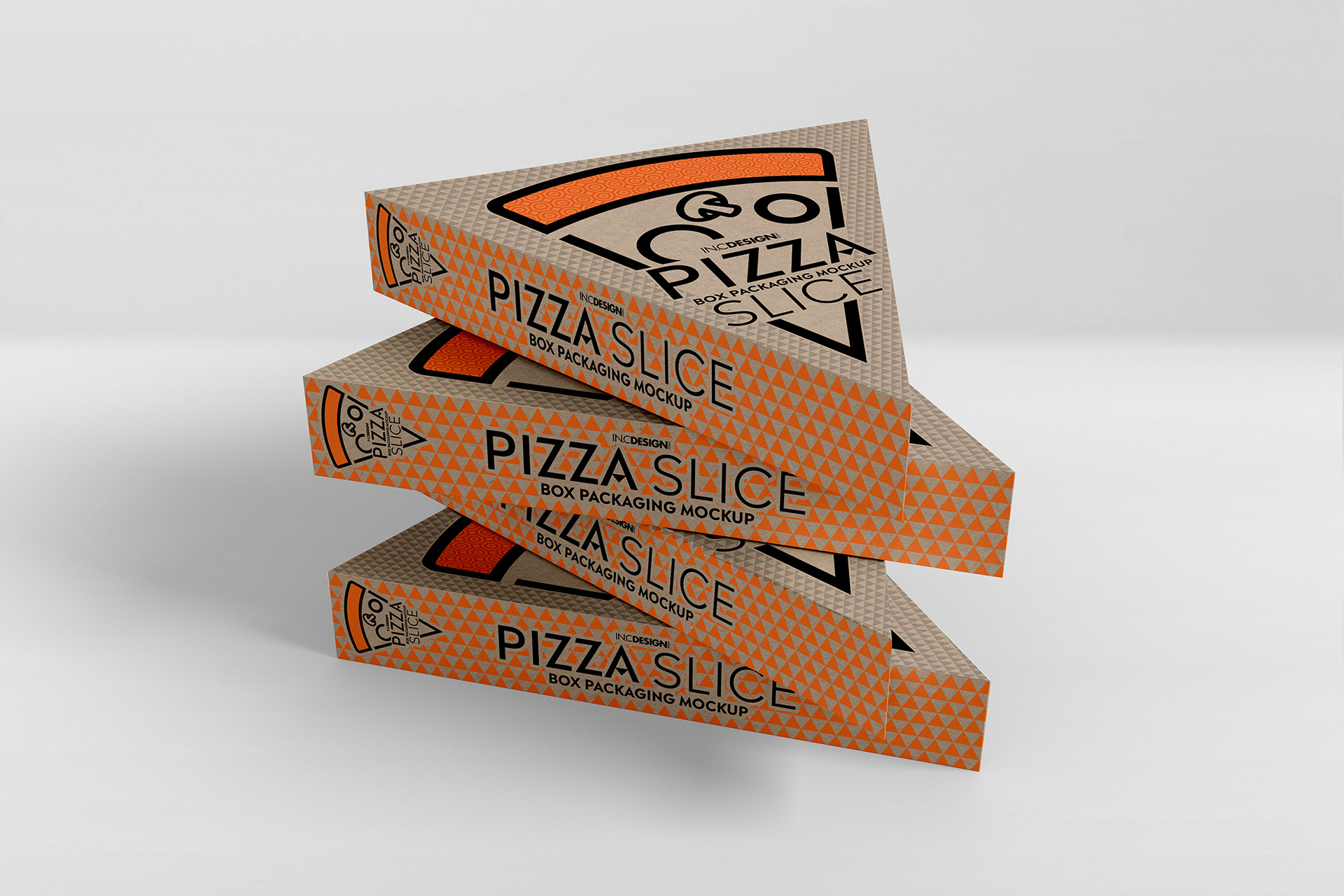 Download IN.C DESIGN STUDIO - Mockup Template: Pizza by the Slice Box Packaging