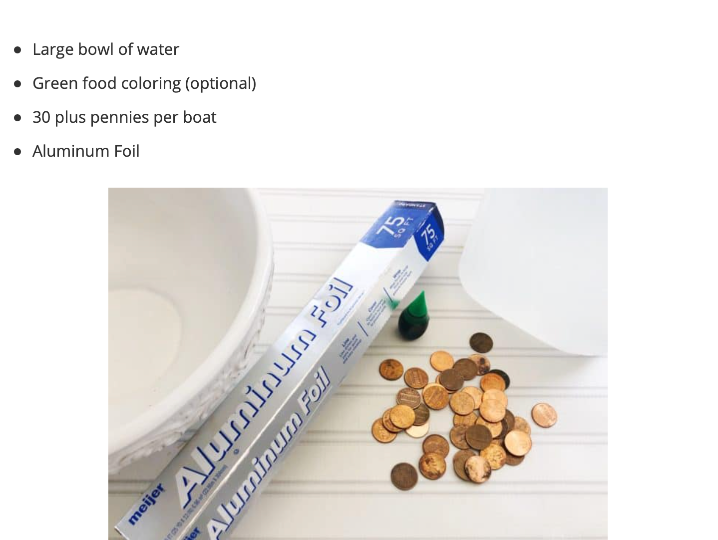 Green Acres STEM - Penny Boat Challenge