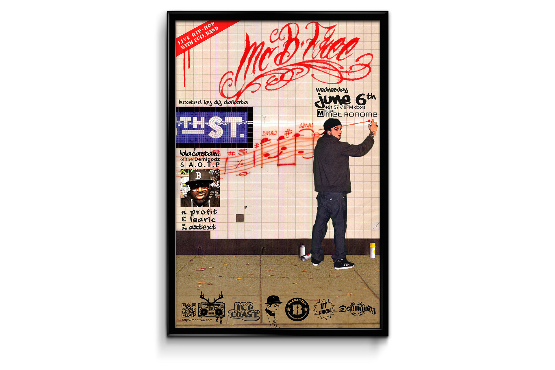 MC B-Free poster illustration 11x17