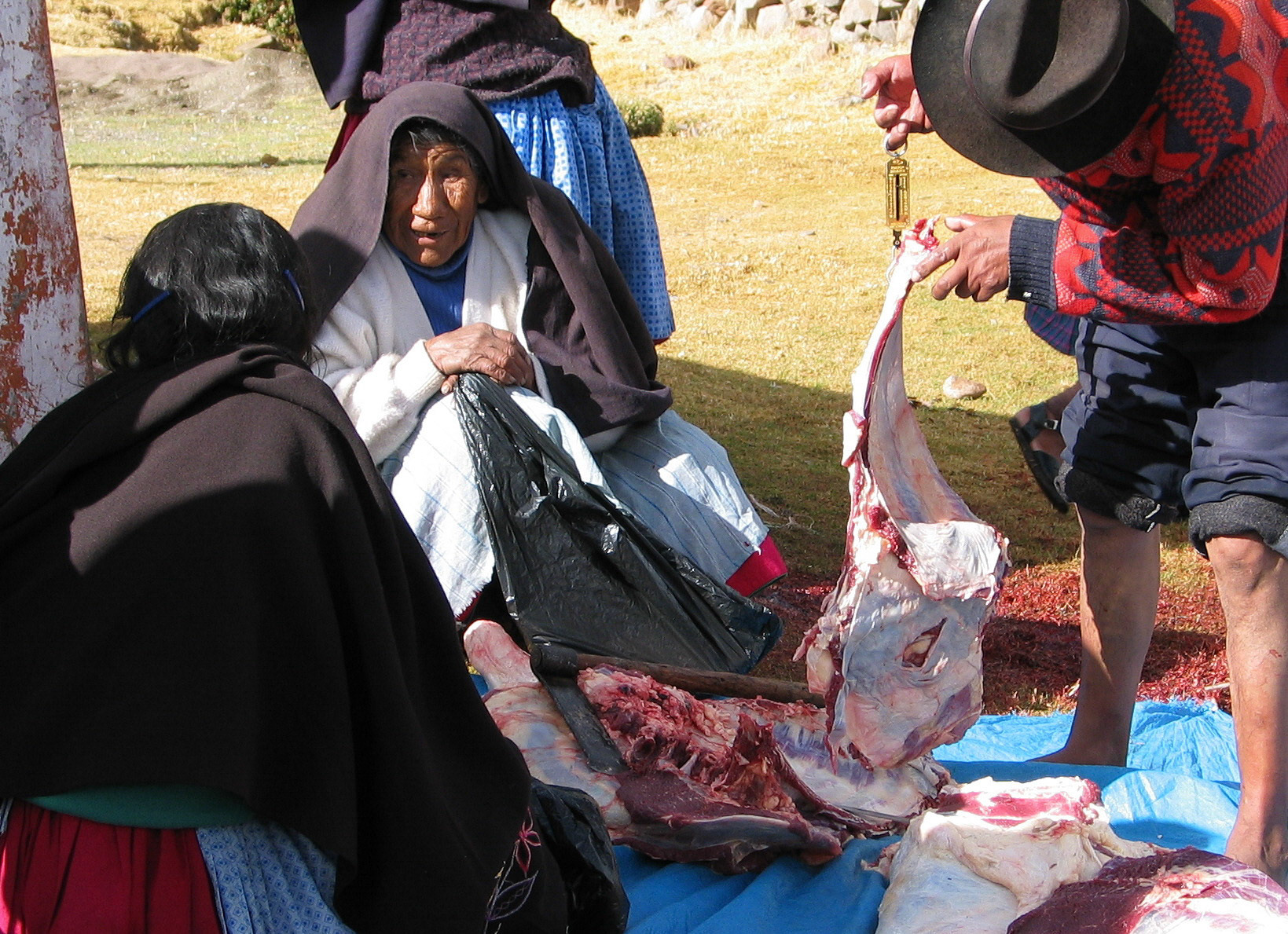 Local market on Isla Amantani. Scenes like this bring you back to the western world of many decades ago.