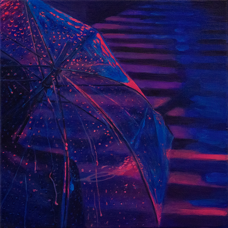 Rain 2019 • Acrylics on canvas • 30 x 30 cm