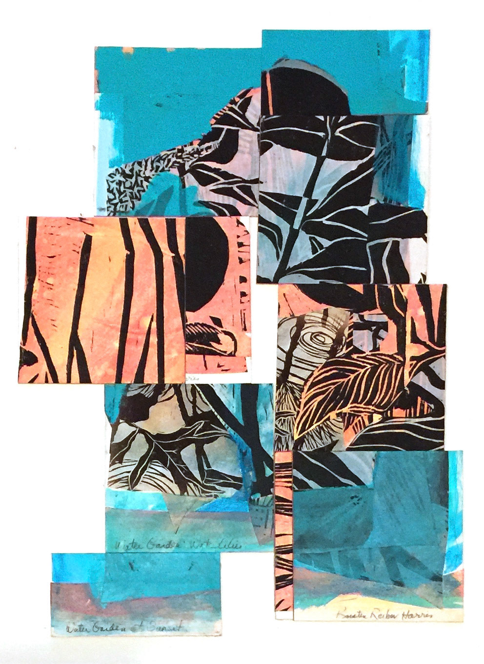 Square 3, 2021, Recycled Artwork Collage on Board, 20"x 15"