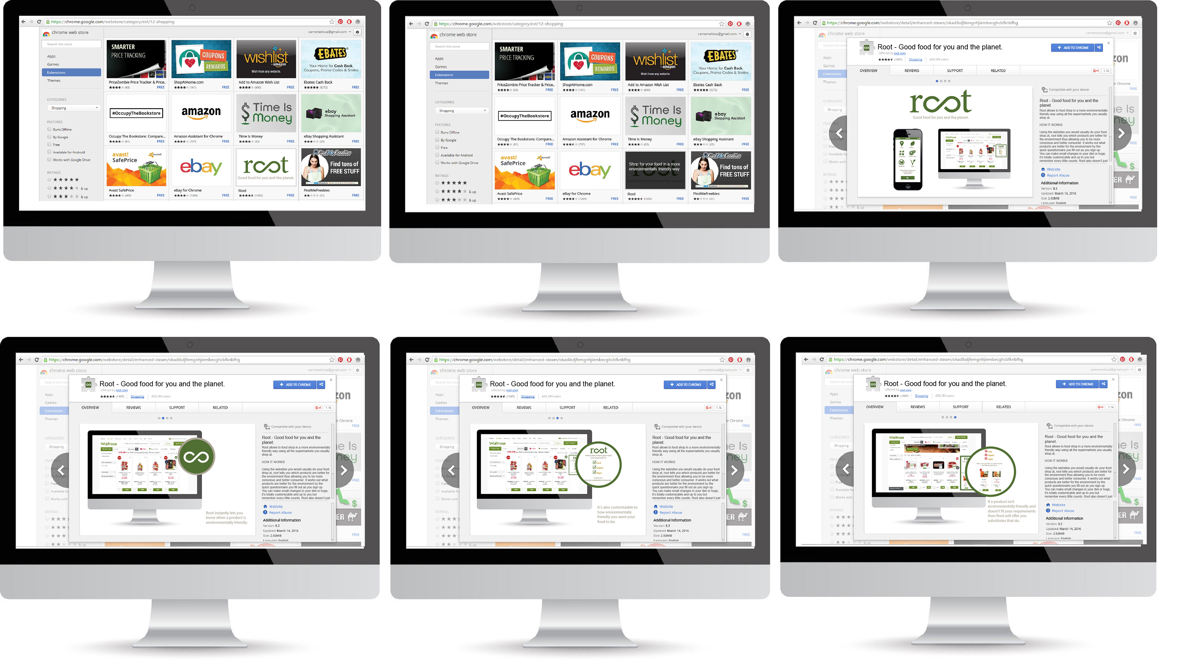 google chrome extension for root the climate change diet designed by melissa carne