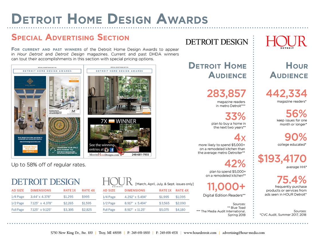 Detroit Home Design Awards Sell Sheet