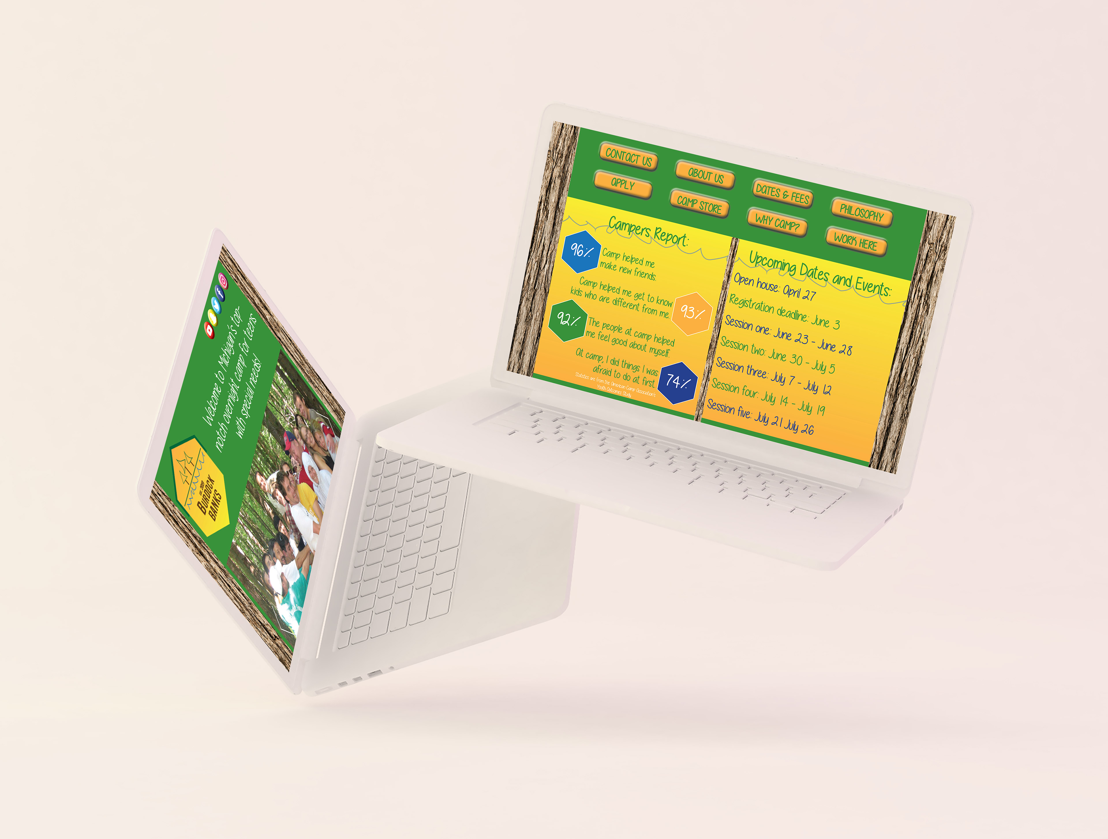 Summer Camp Branding Web Design