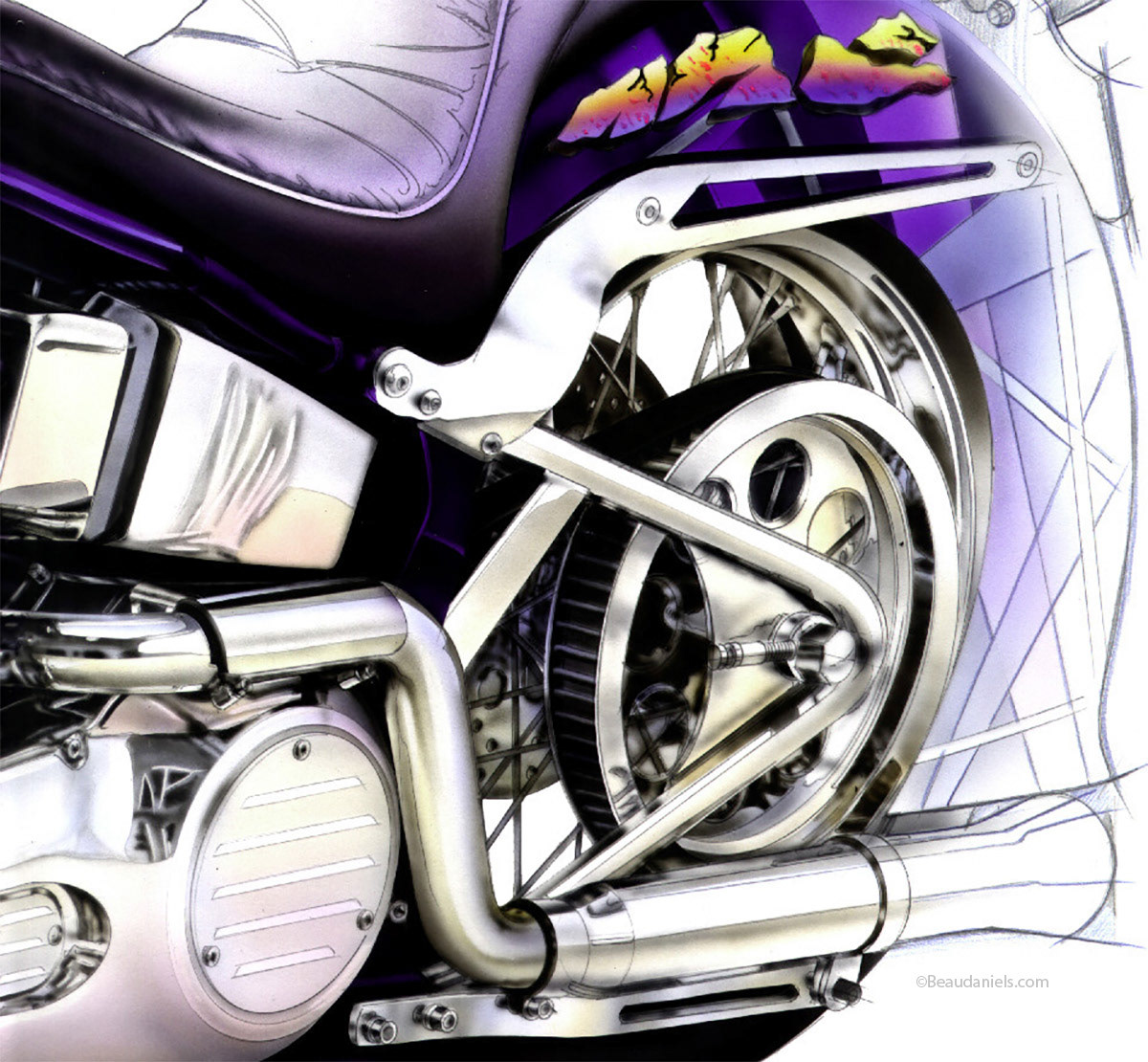Rear wheel close up.