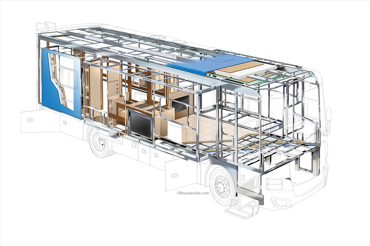 Technical illustration, Beau and Alan Daniels. - RV Cutaway ...