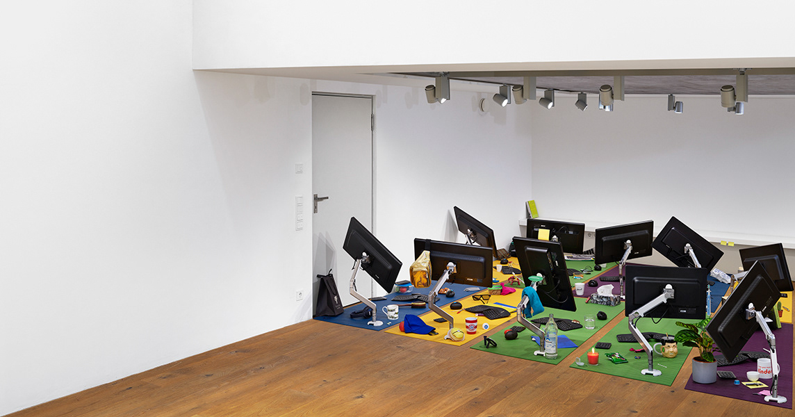 Emmanuelle Lainé, Inkjet print on wall at BNKR Munich