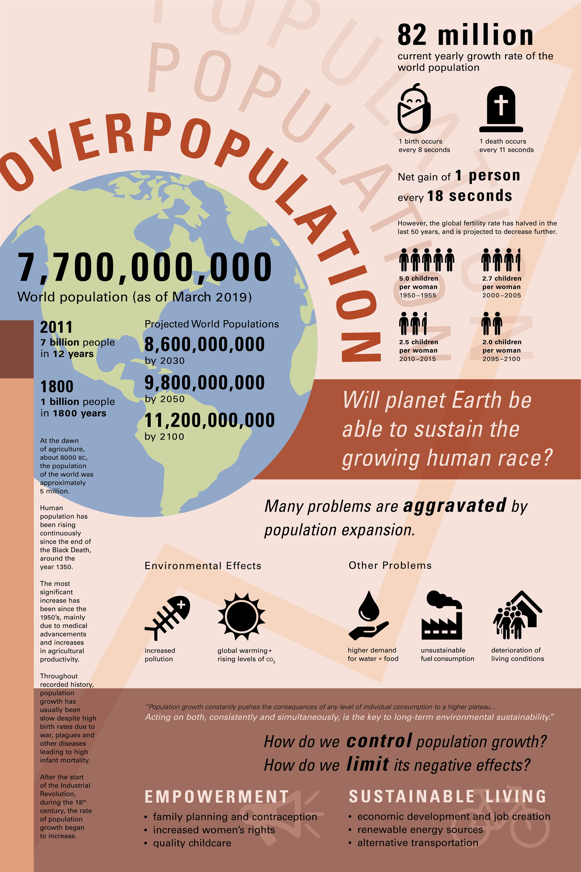 Anna Luu - Graphic Design Portfolio - Overpopulation Infographic