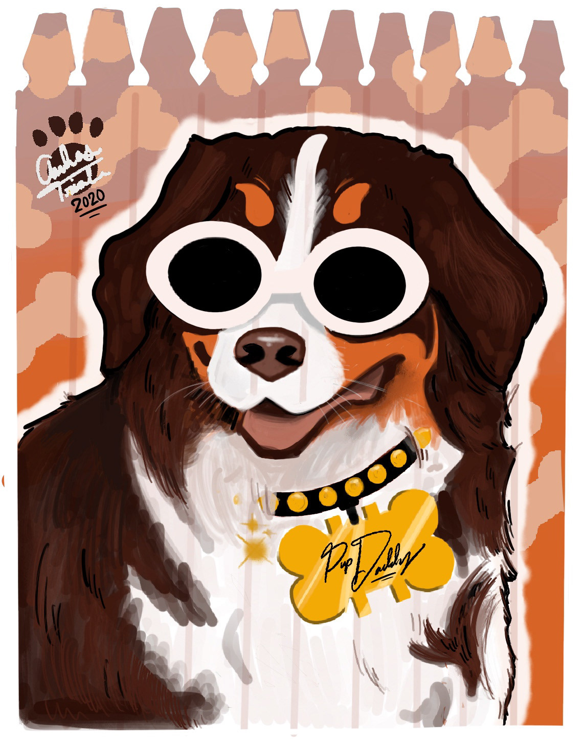 'Pup Daddy', Sketch, 2020