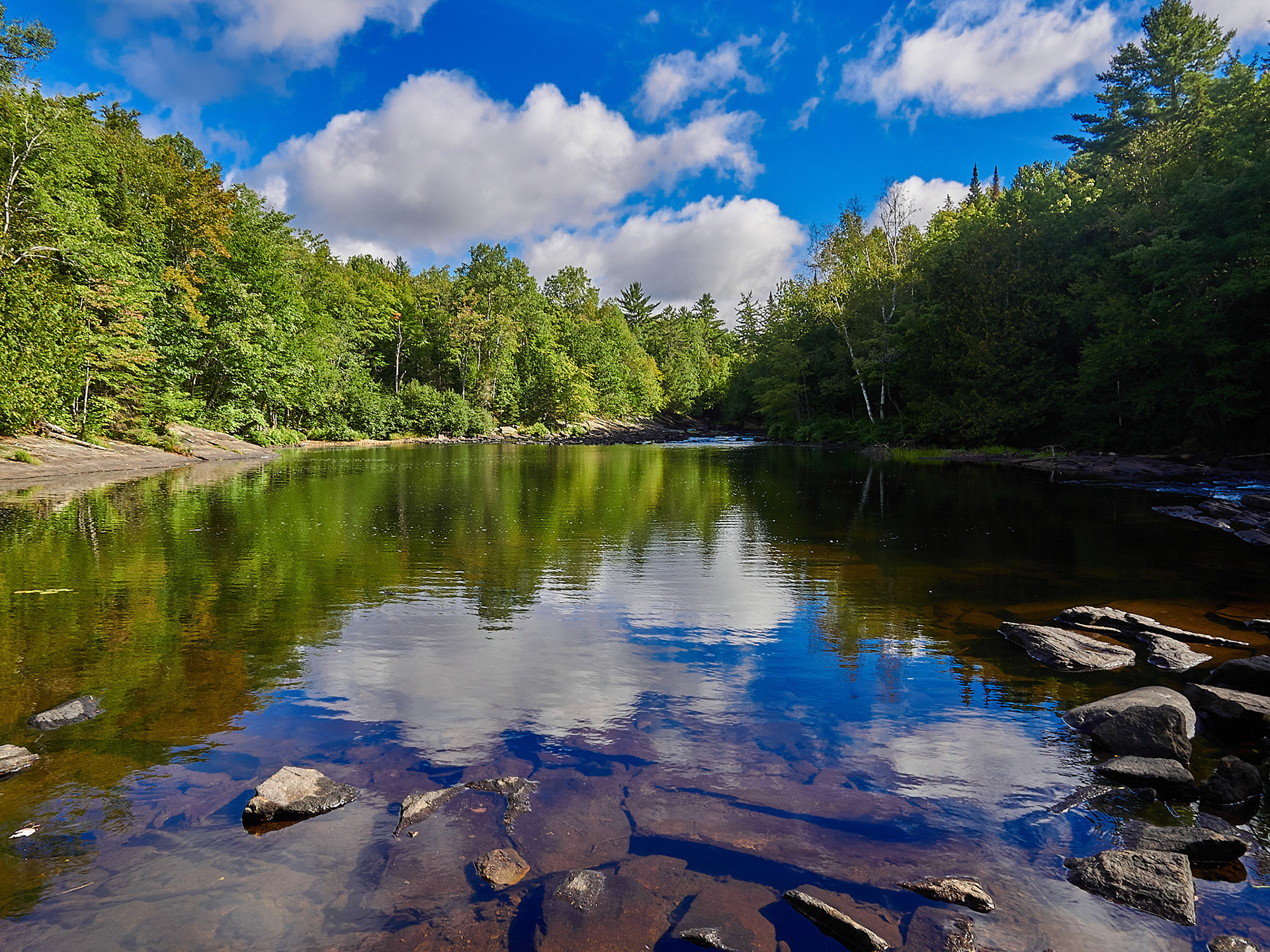 Oxtonge River just above the rapids