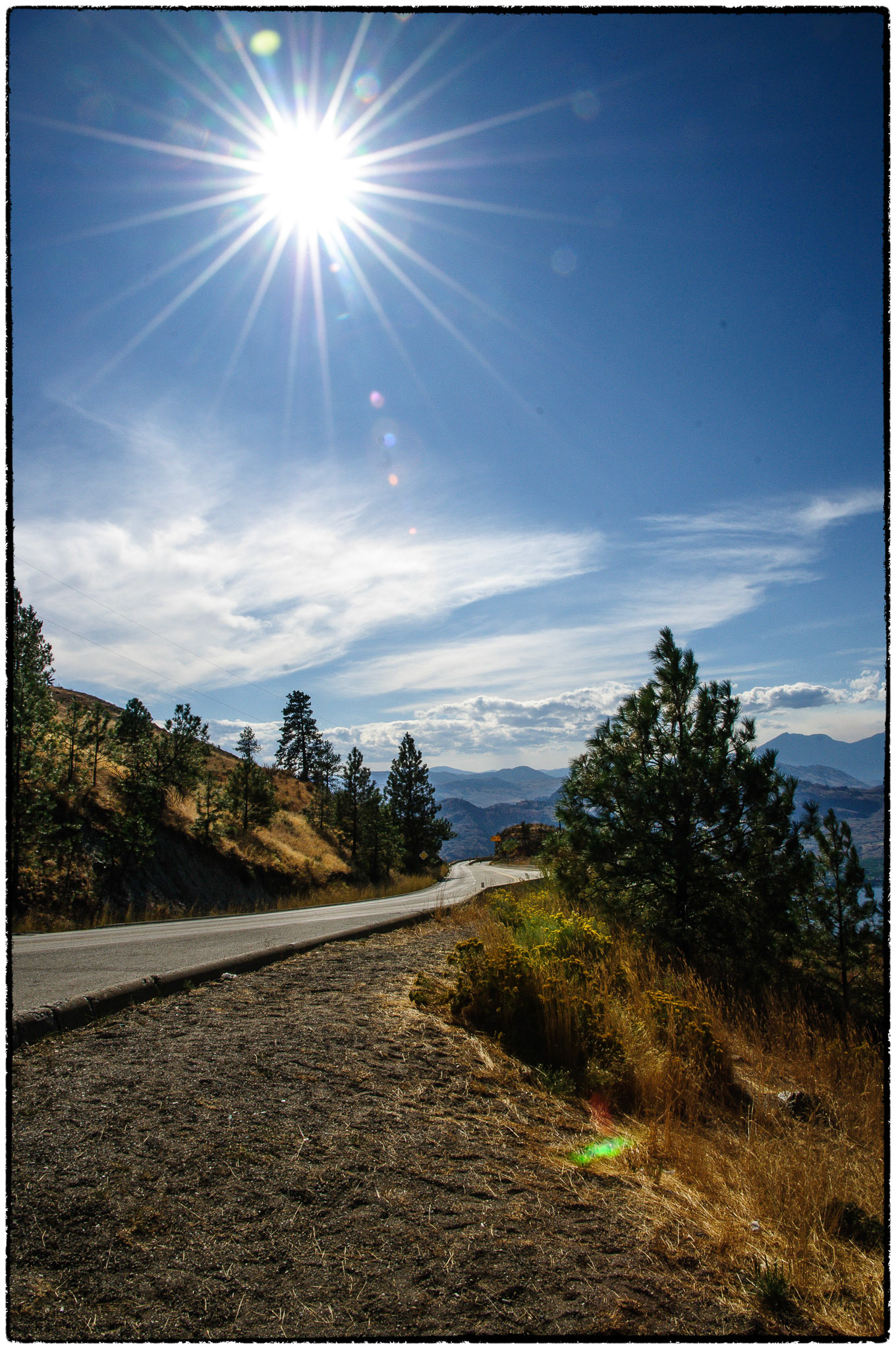 Coming up to Anarchist Mountain on Hwy 3