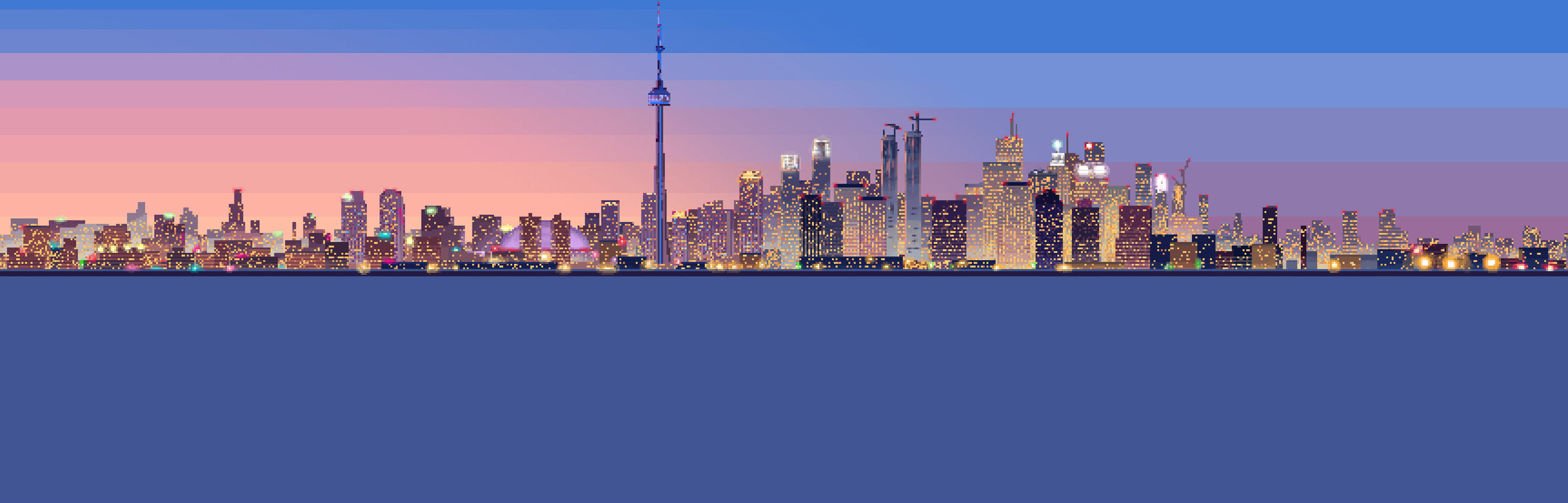 The first version of an 8-Bit city skyline. I worked from a photo I found online.