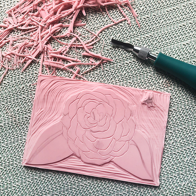 Carving in process.