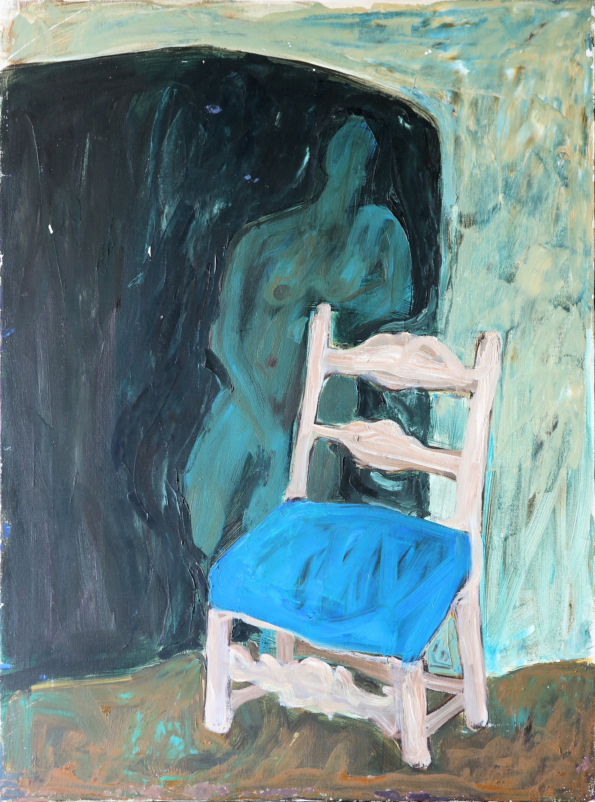 n.83 "The Chair" Oil on canvas Year:1964.  69 x 80cm