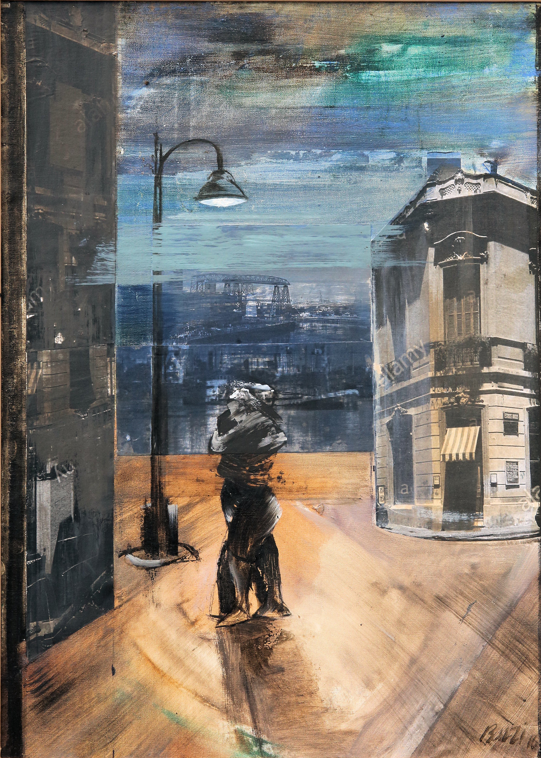 n.389 "Sur 16" Photo collage and oil on canvas. Year:2016  50 x 70cm