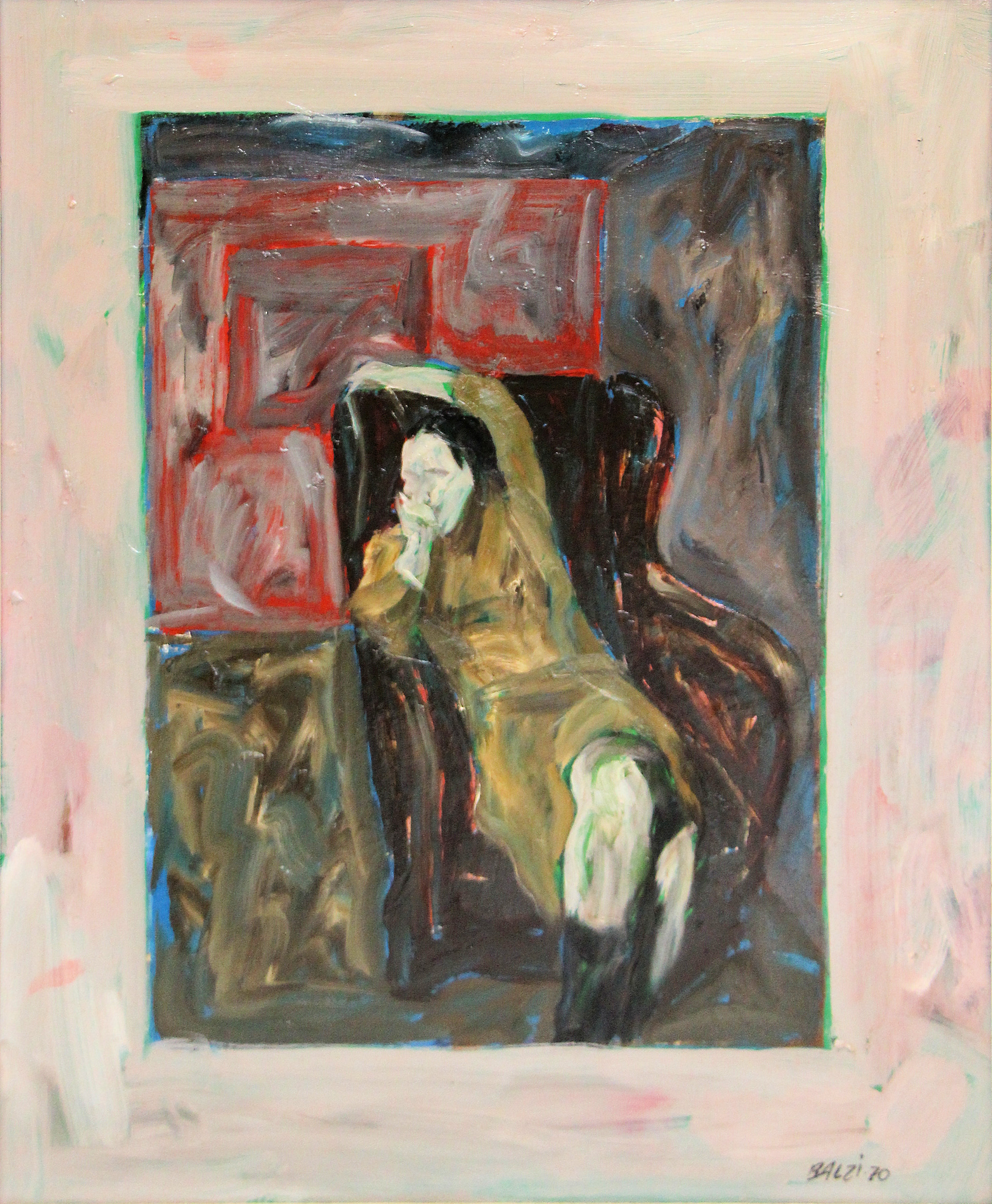 n.117 "Window with Seated Woman" Oil on canvas  69 x 84cm