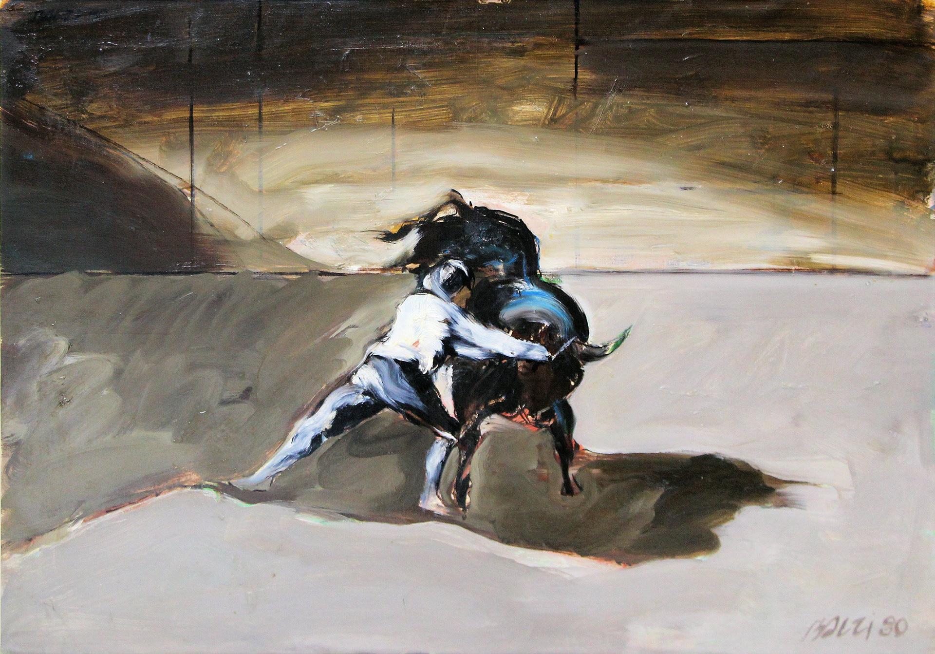 n.128 "Tauru I" Oil on canvas  Year:1978  94 x67cm