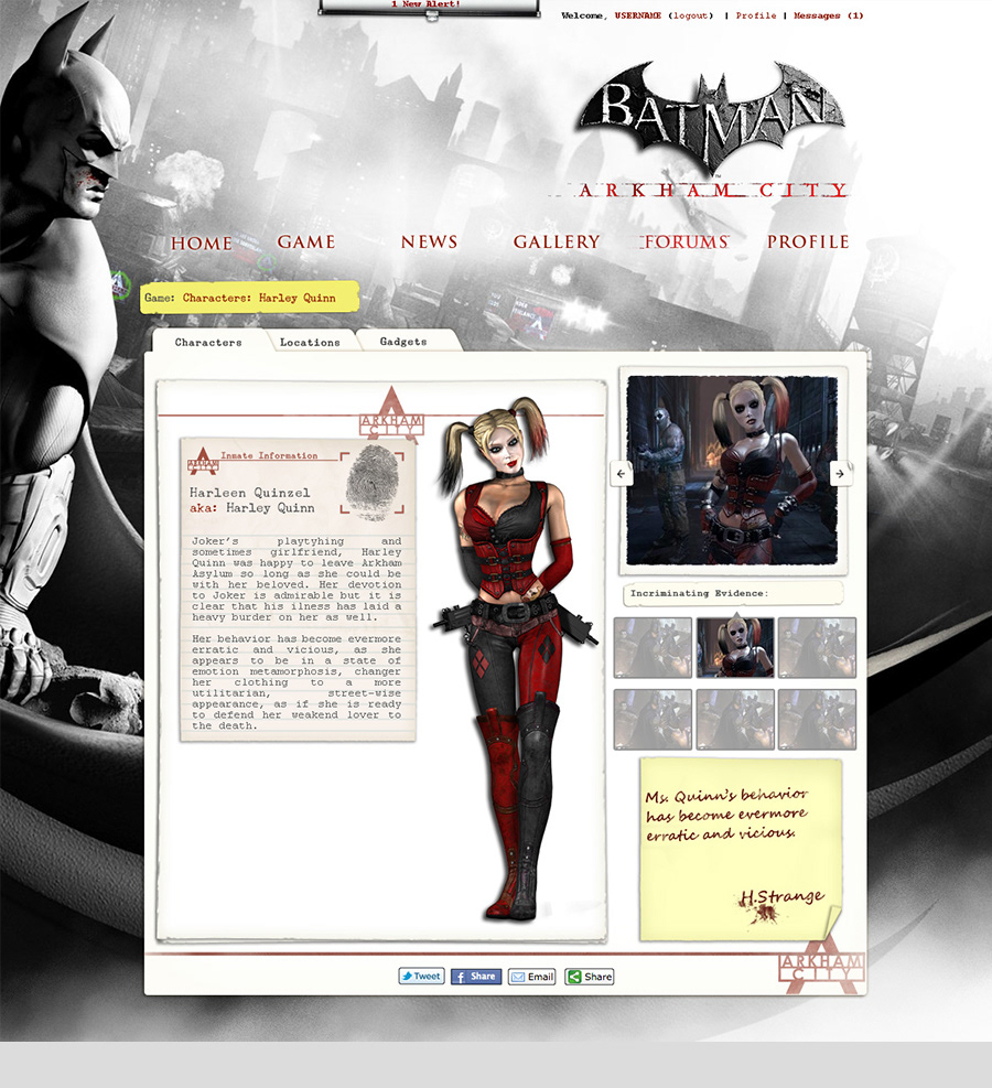 Richard Woolford - WEBSITES // Batman Arkham City