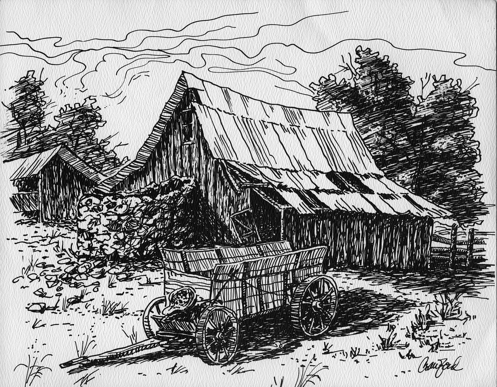 Pen & ink drawing