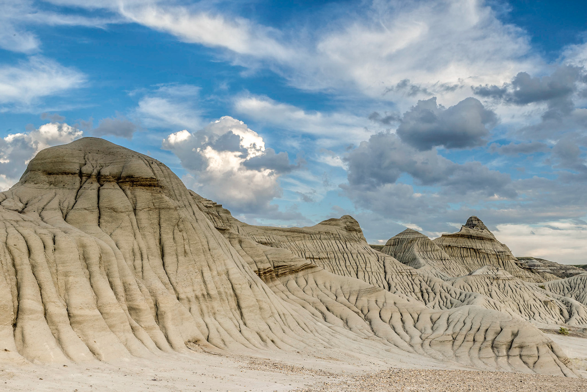 Dinosaur Provincial Park is a UNESCO World Heritage Site located about two and a half hours drive southeast of Calgary, Alberta, Canada. It is noted for its striking badland topography. The park is well known for being one of the richest dinosaur fossil locales in the world (Wikipedia).