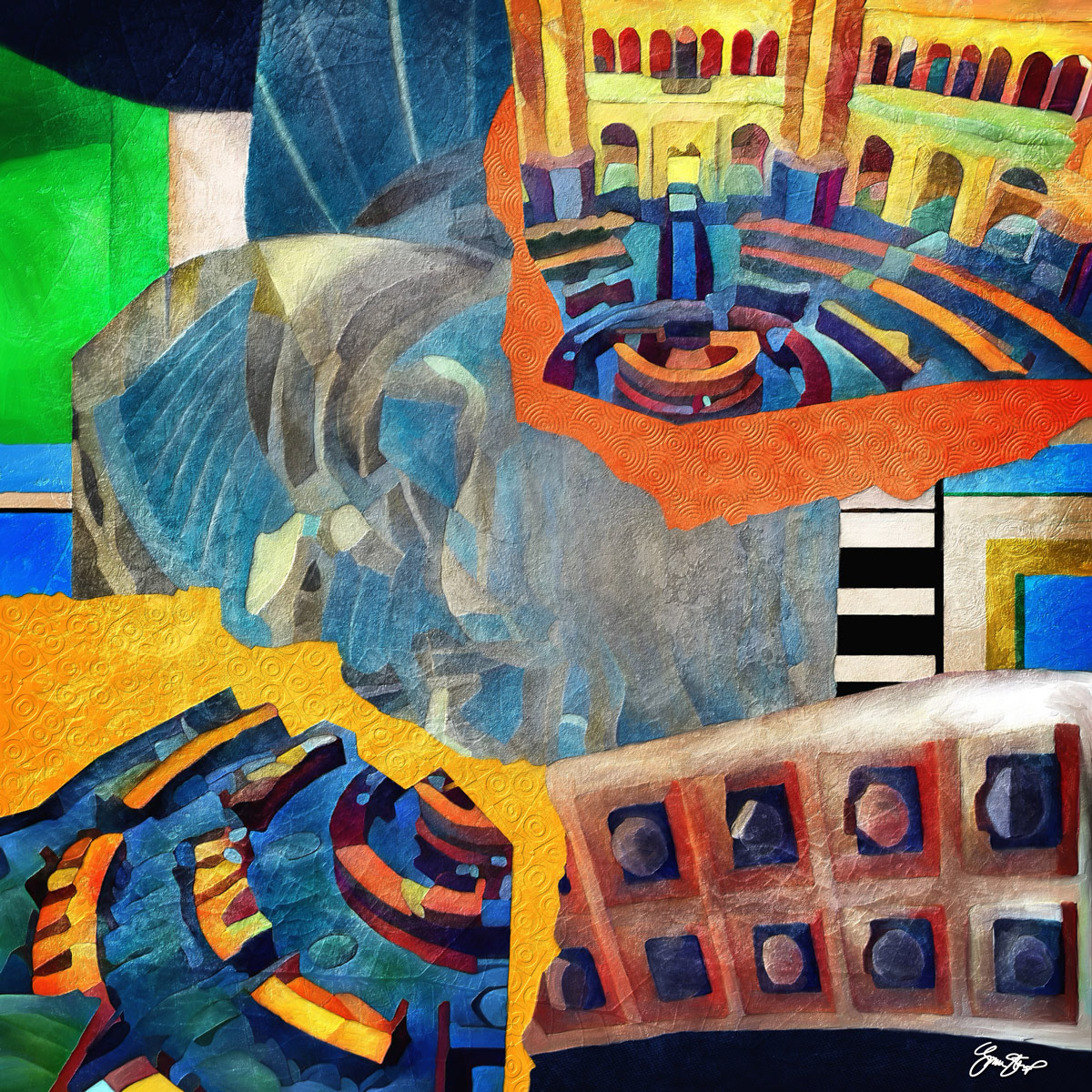 Abstract Mixed Media Art by Gina Startup