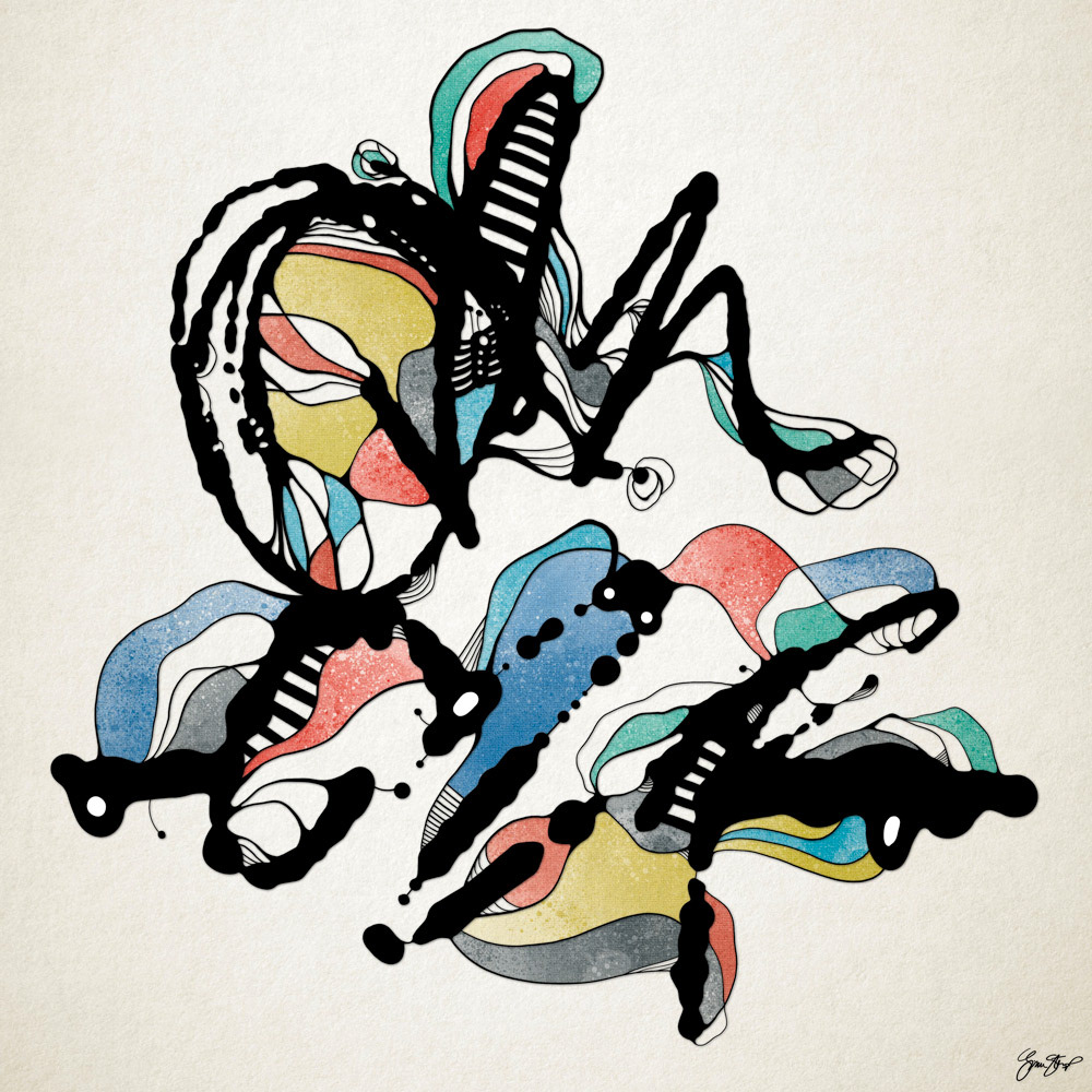 Mixed media Abstract Art by Gina Startup