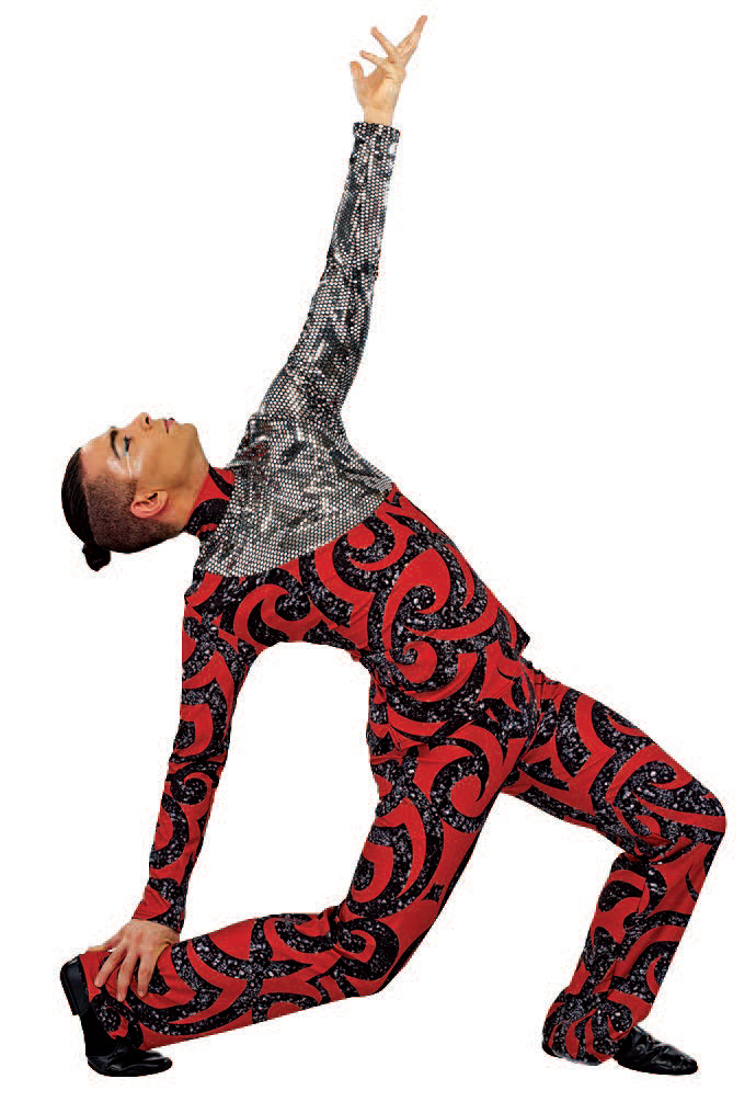 Hybrid Mock-T Long Sleeve Male Top silver armor, separate pants