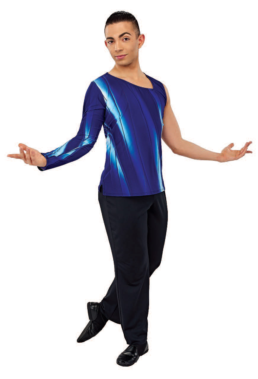 Asymmetric Single Sleeve Male Top. stock pants