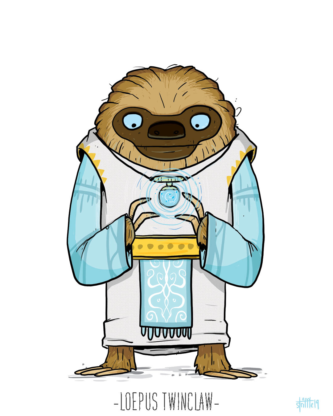 Loepus Twinclaw, sloth water elemental